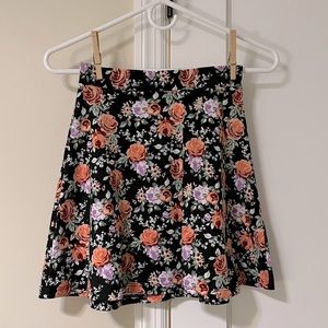 Flowery High Waisted Skirt